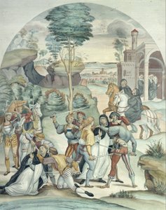 De heilige Catharina van Siena redt twee Dominicanen uit de handen van rovers