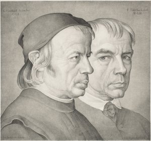 De Broers Konrad en Franz Eberhard door Johann Anton Ramboux