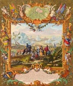 Verovering van het Fort van Audenarde door de Geallieerde Troepen in 1708, begin 18e eeuw door Johann August Corvinus