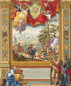 Belegering van Mons door de geallieerde troepen in 1709 door Johann August Corvinus