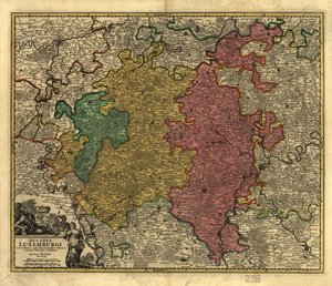 Ducatus Luxembourgi. LOC 99446214 door Johann Baptist Homann