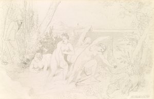 Schilder verrast vier baders (recto)