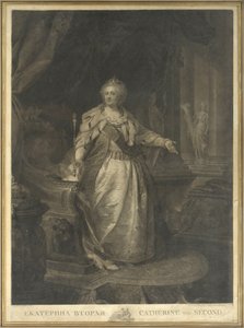 Catherine II de Russie (1729-1796) door Johann Baptist von Lampi the Elder