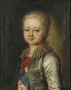 Portret van Grootvorst Alexander Pavlovitsj Alexander I als kind