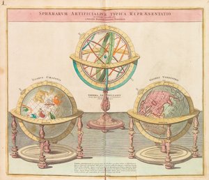 De Globes uit de Grote Atlas van de hele wereld, 1725