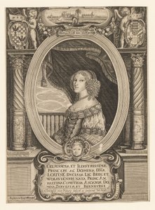 Louise van Anhalt-Dessau 1631-1680, hertogin van Legnica, Brzeg, Wolow en Olawa door Johann Baptista Paravicini