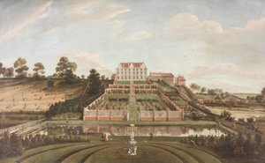 Nederlands herenhuis met tuin, 1730