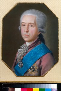 Portret van graaf Mikhail Mikhailovitch Golitsyne (1731-1806) - Tekening van Johann Bardou (1745-1788) door Johann Bardou