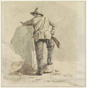 Rustende jongen, op de rug gezien door Johann Bernard Klombeek