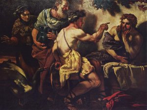 Jupiter en Mercurius bij Philemon en Baucis Jupiter en Mercurius bij Philemon en Baucis