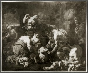 Jupiter die Zuigt aan de Geit Amalthea door Johann Carl Loth