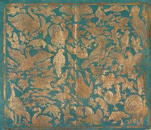 Brocade papier met vogelafbeeldingen, ca. 1790 door Johann Carl Munck