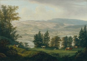 Omgeving van de ruïne Habsburg door Johann Caspar Rahn