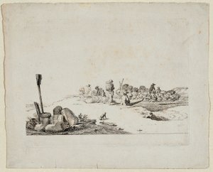 Landschap met boeren