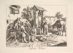 Kozak bij de bron door Johann Christian Erhard