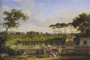 Duits: In het park van Villa Doria Pamphilj door Johann Christian Reinhart