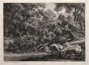 Heroïsch Landschap: De Sater die de Fluit Speelt door Johann Christian Reinhart