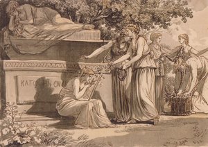 J C Reinhart Arcadia 1785 door Johann Christian Reinhart