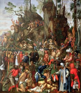 Martelaarschap van de tienduizend, kopie van een schilderij van Albrecht Dürer door Johann Christian Ruprecht
