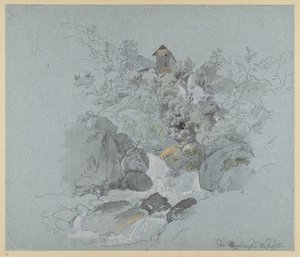 De waterval van Muggendorf door Johann Christoph Erhard