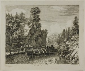Ingang van de Guttensteiner Vallei door Johann Christoph Erhard
