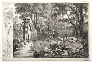 De oude man voor de boomstambrug Der Alte vor den Knuppelsteg, 1819