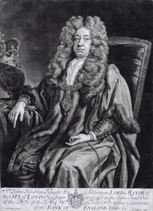 Sir John Houblon (1632-1711) gegraveerd door R. Williams