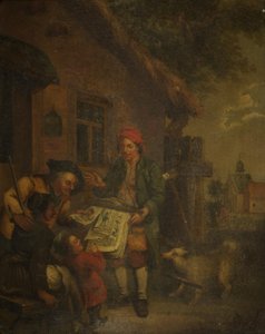 De dorpsprentverkoper door Johann Conrad Seekatz