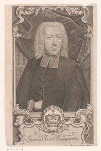 Portret van Sigmund Jacob Baumgarten door Johann David Schleuen (I)
