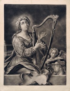 Johann Elias Ruiter S Cecilia door Johann Elias Ridinger