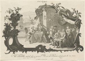 Das Bretspiel (Dames en Heren die Bordspellen Spelen)