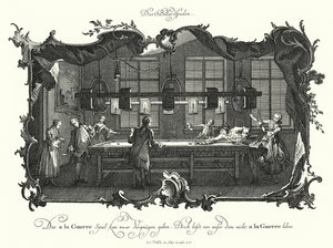 Het biljartspel door Johann Esaias Nilson