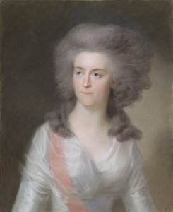 Frederika Sophia Wilhelmina (Wilhelmina; 1751-1820), prinses van Pruisen. Echtgenote van prins Willem V door Johann Friedrich August Tischbein