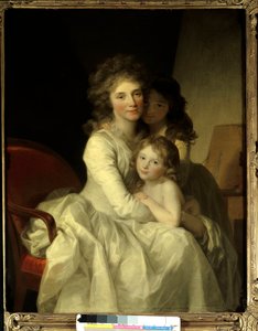 Sophie Muller en haar twee dochters Schilderij door Johann Friedrich August Tischbein (1750-1812) ca. 1792 Parijs, Museum voor Decoratieve Kunsten