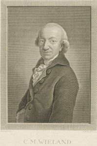 Portret van de dichter en schrijver Christoph Martin Wieland 1733-1813, 1797 door Johann Friedrich Bause