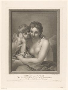 Venus en Amor door Johann Friedrich Bause