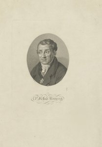 Portret van Friedrich Ludwig Kreysig 1770-1839, 1826 door Johann Friedrich Bolt