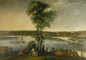 Potsdam, Paleispark Sanssouci vanaf de Brauhausberg door Johann Friedrich Meyer