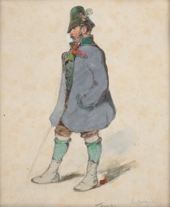 Boer in Berchtesgadner klederdracht door Johann Friedrich Treml