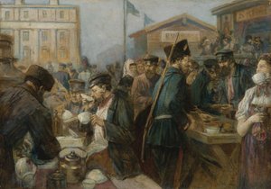 De Maaltijd in Sint-Petersburg door Johann Georg Christian Urlaub