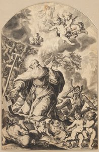 Verleiding van St. Antonius door Johann Georg Glückher