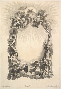 De ark van het verbond, uit Boek van Cartouches, midden 18e eeuw door Johann Georg Hertel