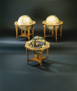 Een zeldzame 18e-eeuwse globe triplet, Neurenberg