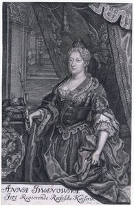 Portret van keizerin Anna Ioannovna (1693-1740) door Johann Georg Menzel