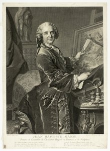 Portret van Jean Baptiste Massé door Johann Georg Wille