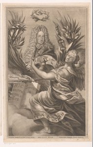 Portret van een vorst, mogelijk Karel VI, keizer van het Heilige Roomse Rijk door Johann Georg Wolffgang