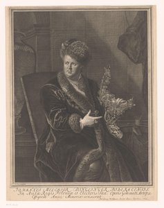 Portret van goudsmid Johann Melchior Dinglinger door Johann Georg Wolffgang