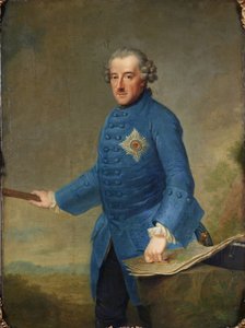 Portret van Frederik II van Pruisen door Johann Georg Ziesenis the Younger
