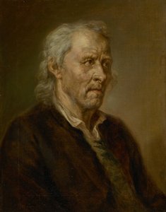 Portret van een oude man met wit haar