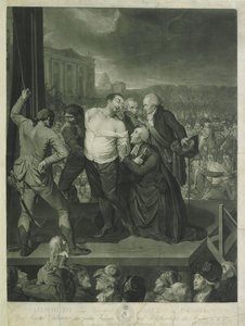Lodewijk XVI op het schavot, 1795 door Johann Gerhard Huck